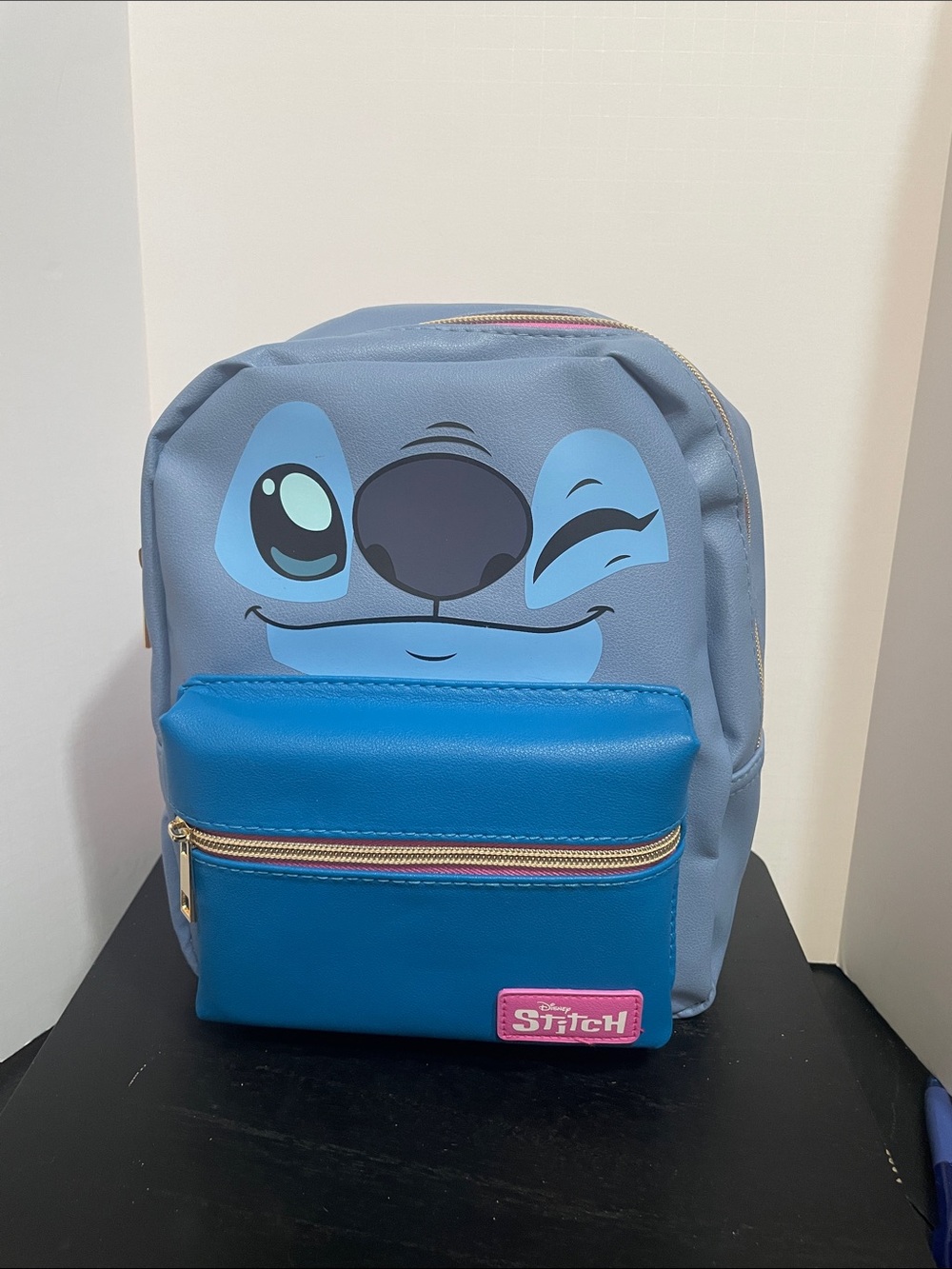 Bioworld Stitch Face Mini Backpack in Light Blue and Royal Blue
